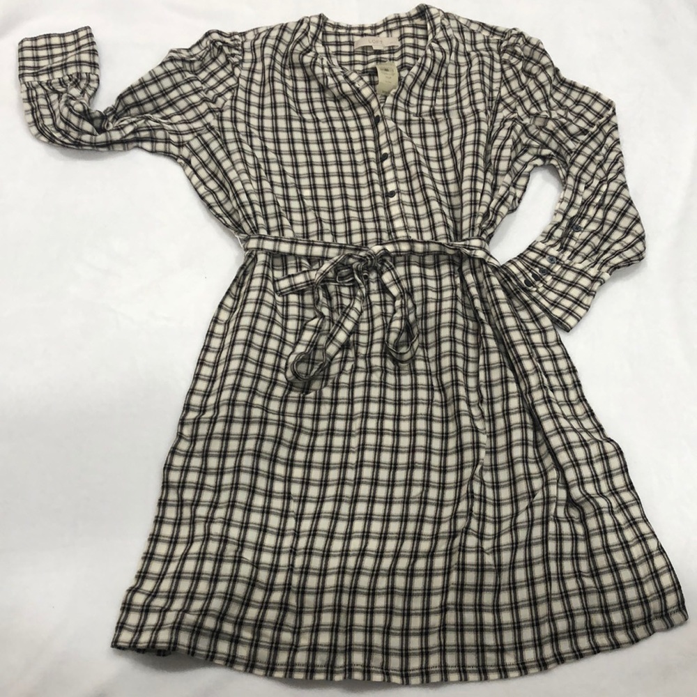 Ann Taylor Loft Gingham Shirt Dress 💞HOST PICK💞 - Picture 1 of 8